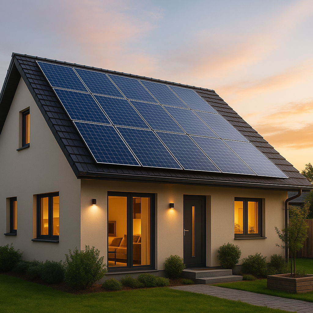 Maison avec Panneaux Solaires